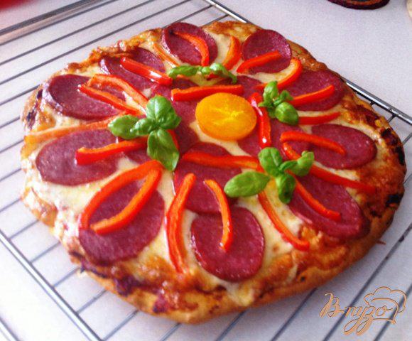 фото рецепта: Пицца с салями и перцем