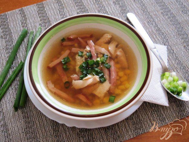 фото рецепта: Китайский суп с курицей и кукурузой