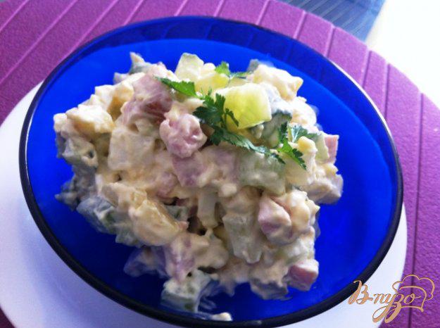 фото рецепта: Салат картофельный с ветчиной