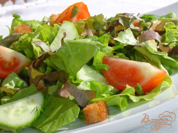 фото рецепта: Овощной салат с гренками