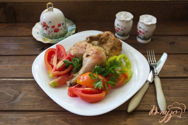 фото рецепта: Курица в специях и чесноке ( в духовке)