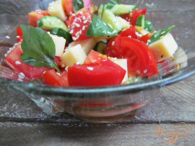 фото рецепта: Овощной салат с моцареллой