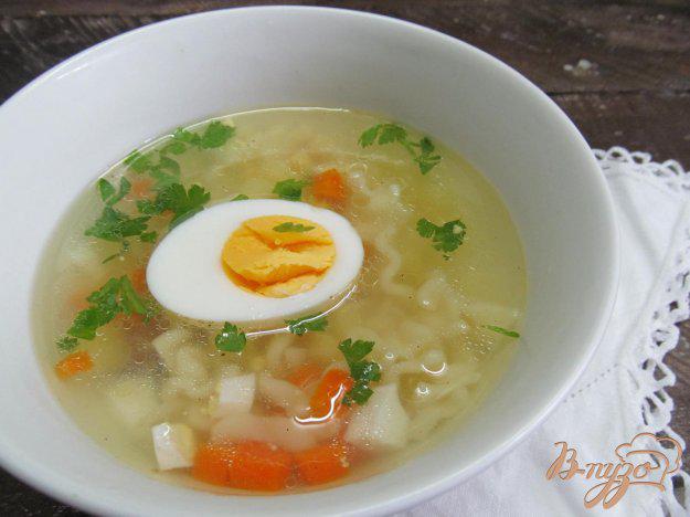 фото рецепта: Яичный суп на курином бульоне
