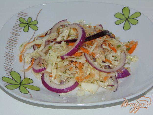 фото рецепта: Капустный салат с дайконом и красным луком