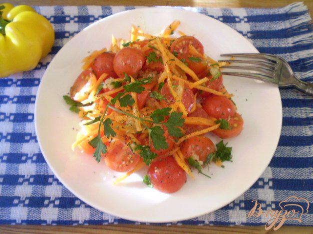 фото рецепта: Помидоры черри с морковью и зеленью
