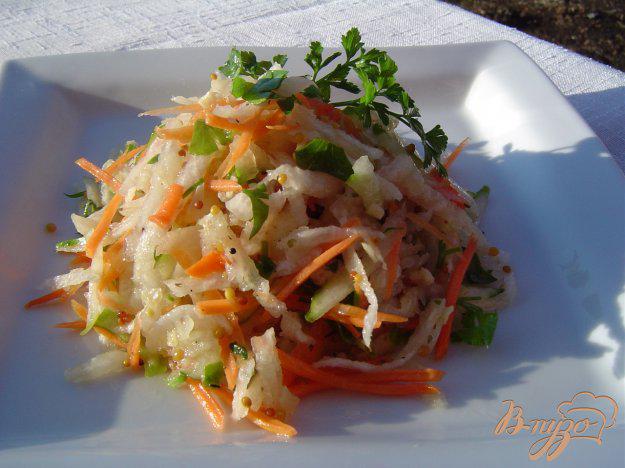 фото рецепта: Салат с редькой, огурцом и морковью
