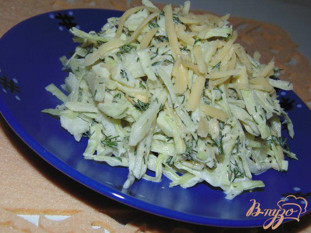 фото рецепта: Салат из белокочанной капусты с твердым сыром