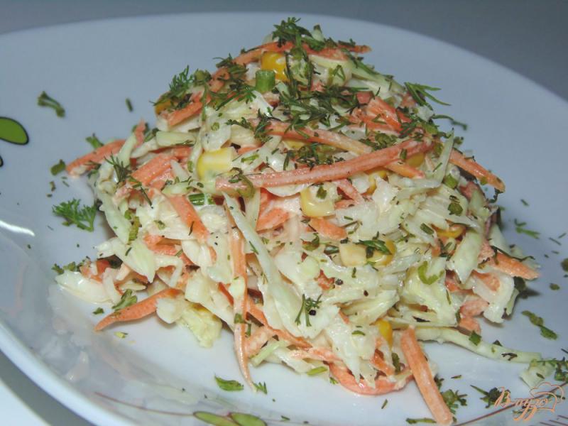Рецепты салатов из белокочанной капусты с чипсами