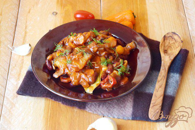 фото рецепта: Овощное рагу с баклажанами и фасолью