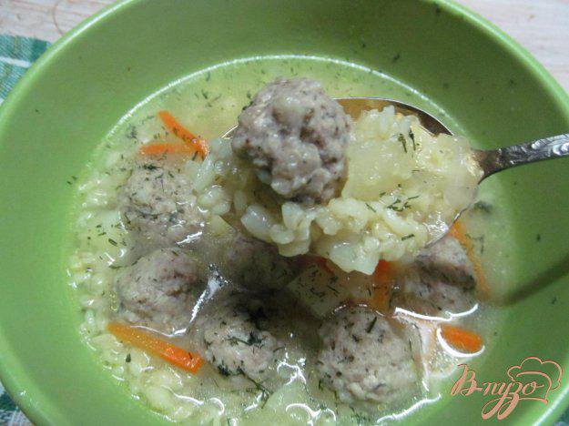 фото рецепта: Суп с фрикадельками и булгуром