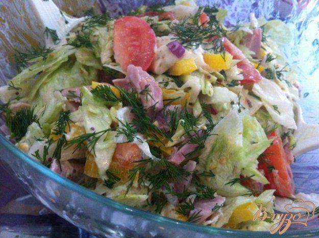 фото рецепта: Салат овощной с копченой курицей