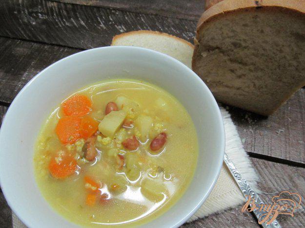 фото рецепта: Суп с пшеном фасолью и замороженными овощами