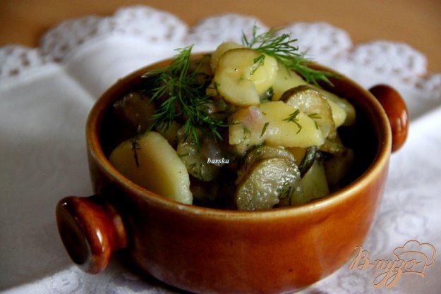 фото рецепта: Немецкий картофельный салат с маринованными огурцами