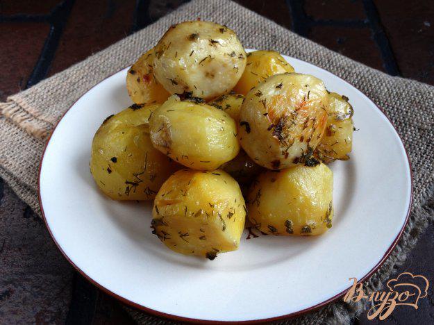 фото рецепта: Картофель маринованный запеченный в рукаве