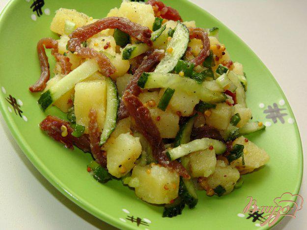 фото рецепта: Картофельный салат с бастурмой