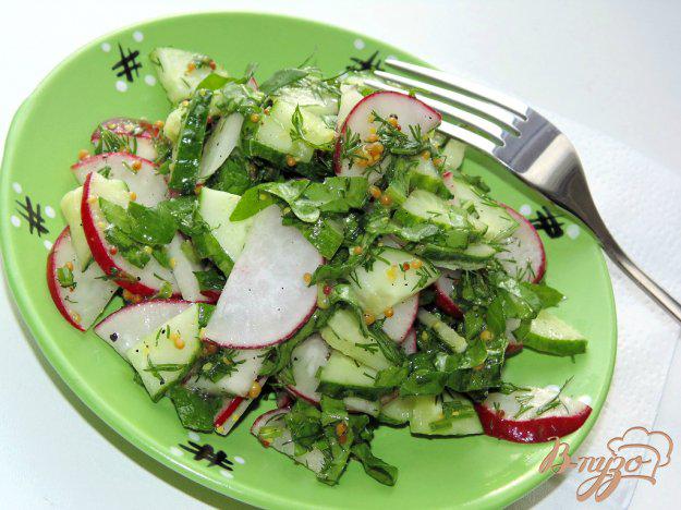 фото рецепта: Салат из редиса со шпинатом