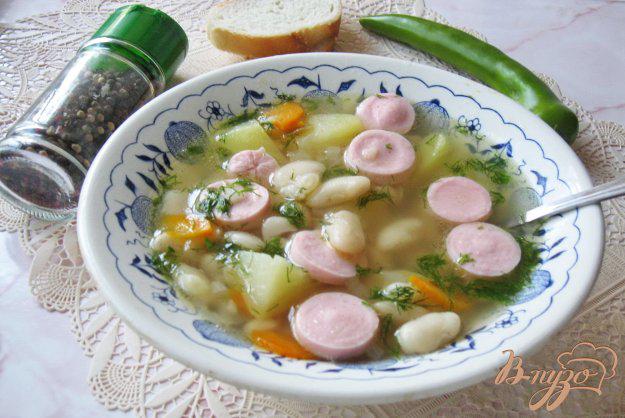 фото рецепта: Фасолевый суп с сосисками