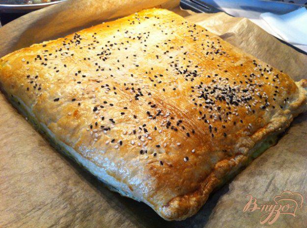 фото рецепта: Пирог со шпинатом и творогом