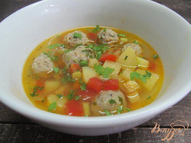 фото рецепта: Кабачковый суп с фрикадельками