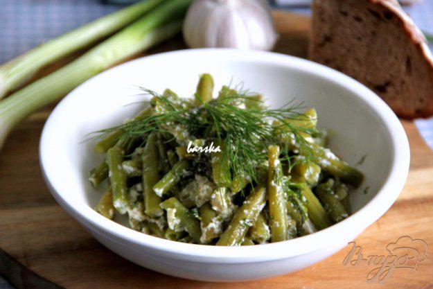фото рецепта: Зеленая фасоль  в сметанно-чесночном соусе
