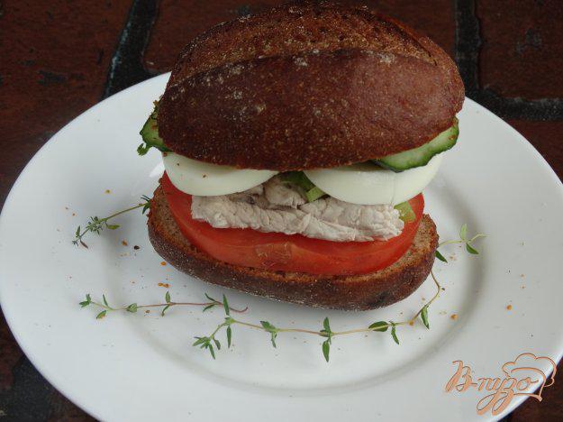 фото рецепта: Полезный сандвич с индейкой