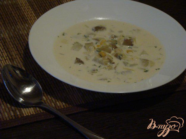 фото рецепта: Картофельный суп с кукурузой