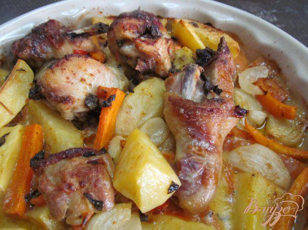 фото рецепта: Деревенское блюдо из курицы с картофелем