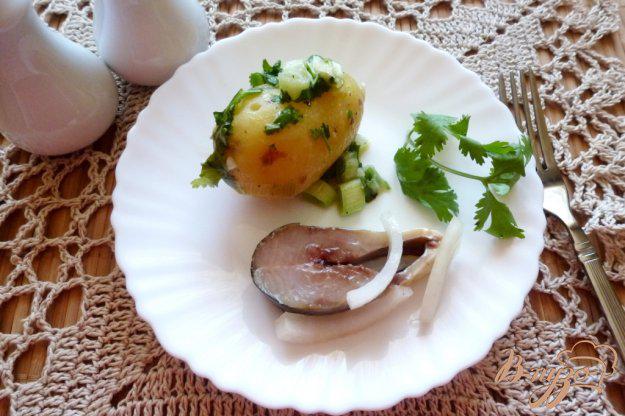 фото рецепта: Молодая картошка с зеленью в микроволновке