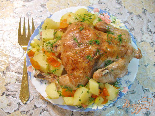 фото рецепта: Цыпленок в рукаве с овощами