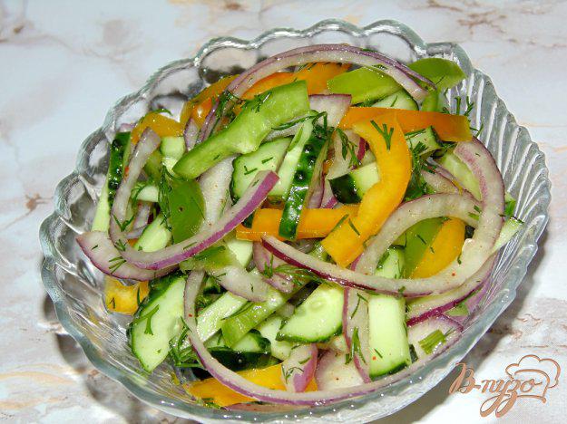фото рецепта: Огуречный салат с перцем