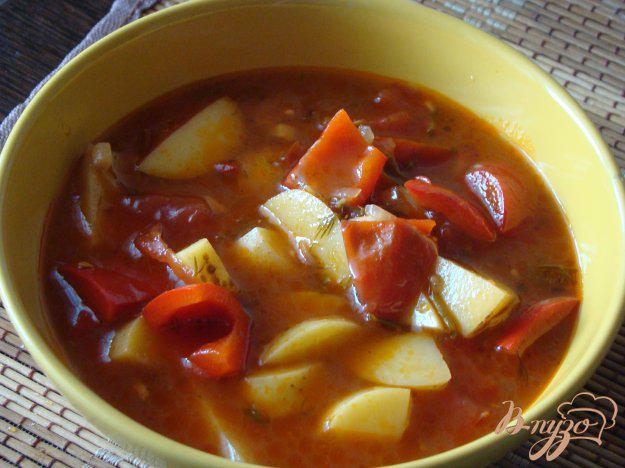 фото рецепта: Картофельный суп со сладким перцем