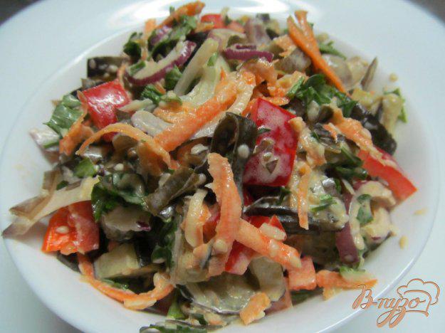 фото рецепта: Овощной салат с морской капустой