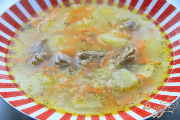 фото рецепта: Суп с пшеном на мясном бульоне