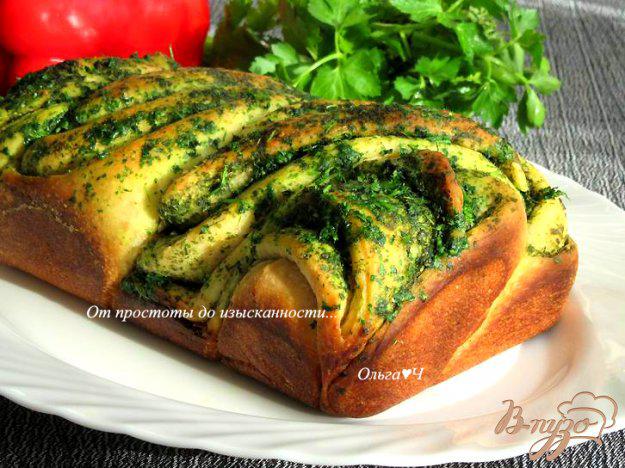 фото рецепта: Чесночный хлеб с зеленью