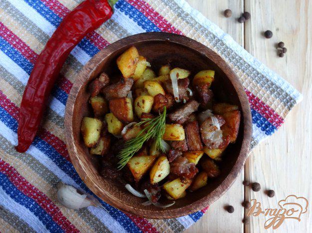 фото рецепта: Картофель со свининой по-русски