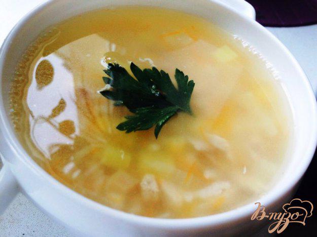 фото рецепта: Суп из кролика, риса и кукурузы для деток