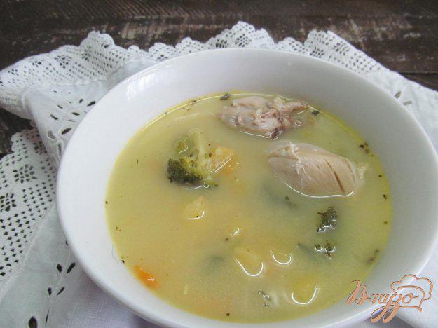 фото рецепта: Сливочный суп с овощами на курином бульоне