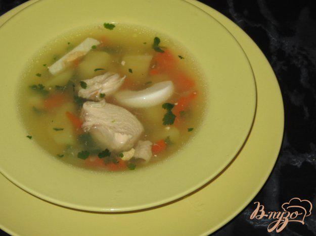 фото рецепта: Суп из куриной грудки с кукурузной крупой