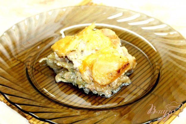 фото рецепта: Запеченный картофель со свининой и брокколи