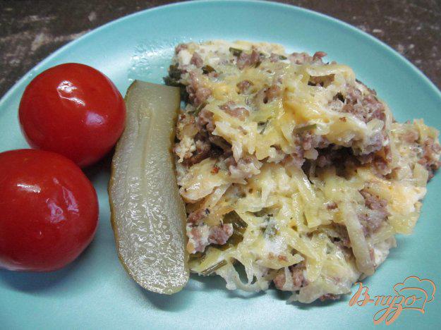фото рецепта: Фарш картофель и яйца - запеканка