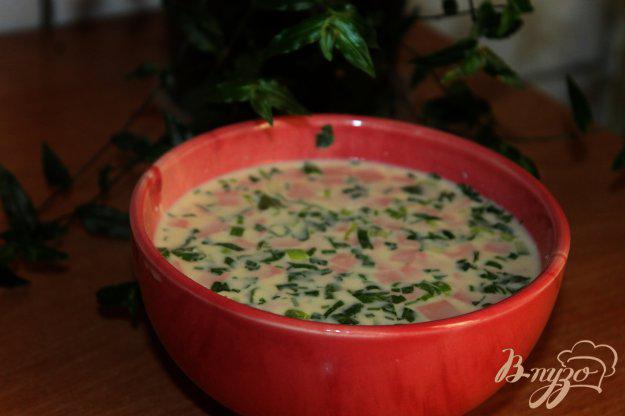 фото рецепта: Холодный суп « Окрошка» с вареной колбасой