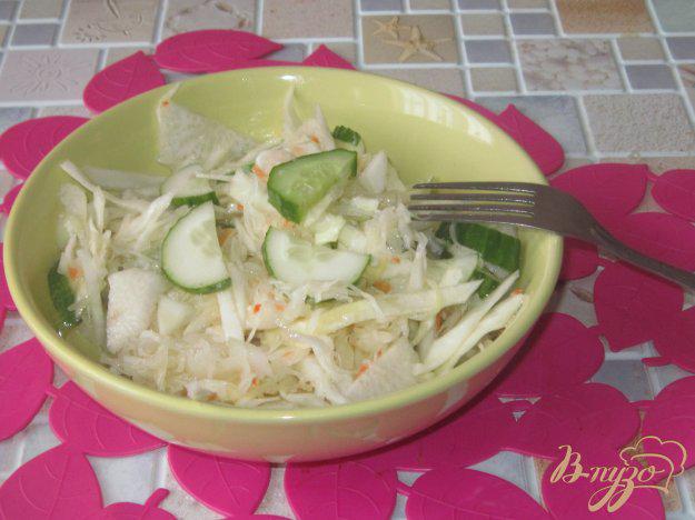 фото рецепта: Салат с квашеной капустой и редькой