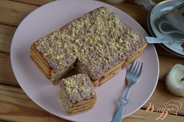 фото рецепта: Тортик из печенья с творожной начинкой