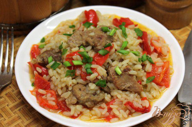 фото рецепта: Рис со свининой и болгарским перцем