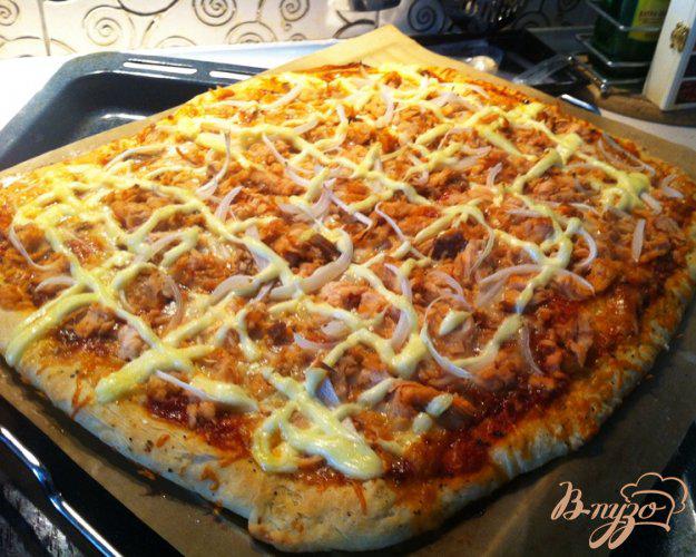 фото рецепта: Пицца из копченой горбуши