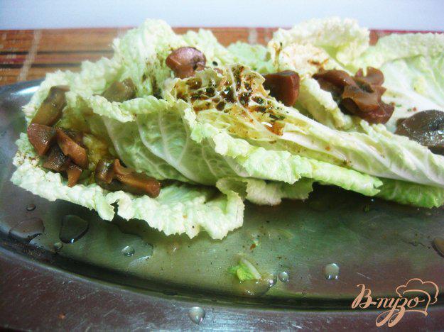 фото рецепта: Фаршированные листья пекинской капусты