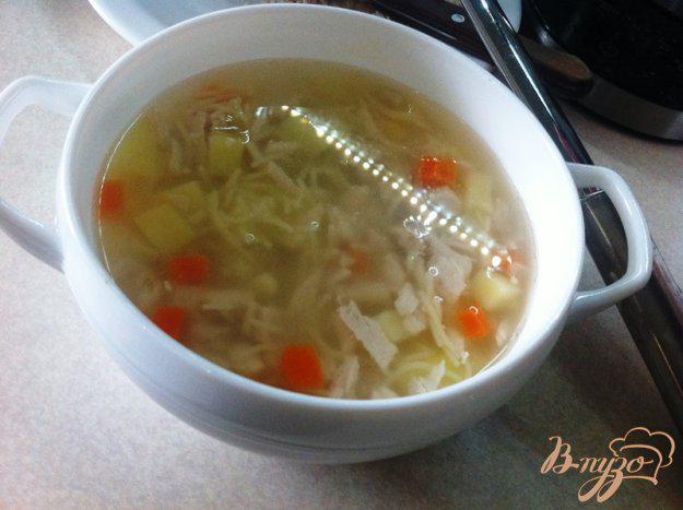 фото рецепта: Суп из индейки, кукурузы и  вермишели для деток