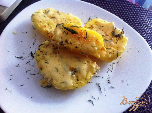 фото рецепта: Запеченный картофель в яично-сметанной заливке