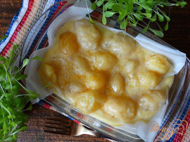 фото рецепта: Картофель запеченный в яично-молочной заливке с сыром