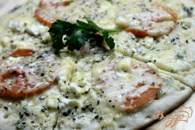 фото рецепта: Сырная пицца с помидорами